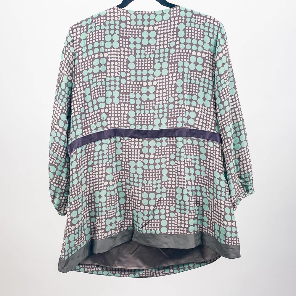 Boden Limited Edition Plus Size Polka Dot Print Pattern Blouse Top Shirt Silk